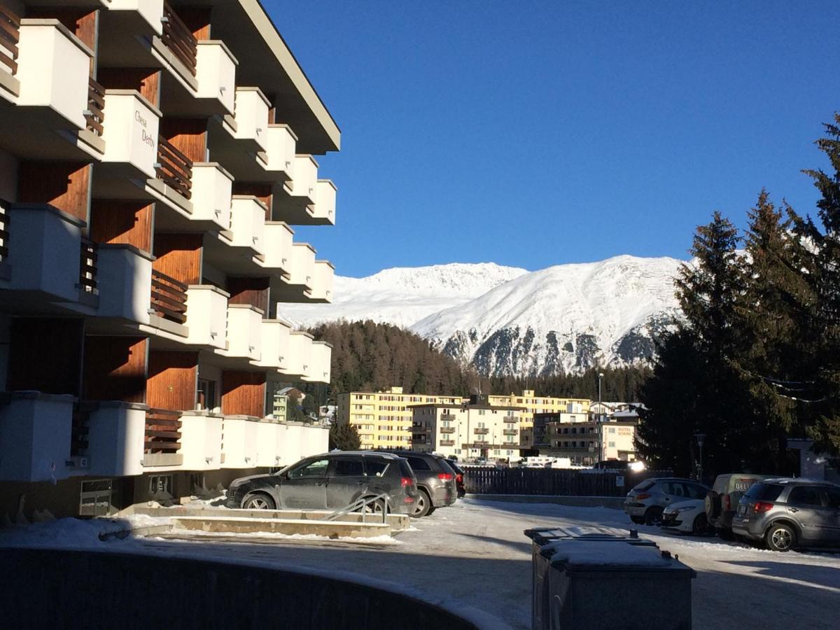 Zentrale Wohnung In St. Moritz Mit Grossem Balkon エクステリア 写真